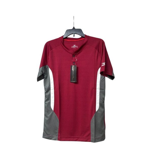 Mizuno Men’s Elite 2-Button Baseball Jersey  350527, Cardinal Gray, XS - Picture 10 of 14